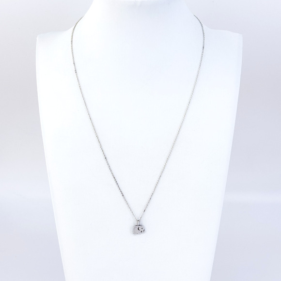Vintage Sterling Silver 925 Elephant Charm Cable Chain Necklace 18" - Picture 1 of 5